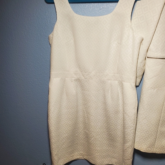 JOHN MEYER ALL WHITE 2 PIECE COAT & DRESS SZ 14 - Picture 4 of 5